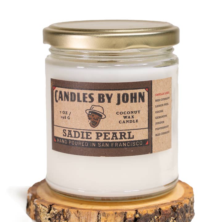 Sadie Pearl- White Currant - 7oz Natural Coconut Wax Candle for wholesale by Candles By John