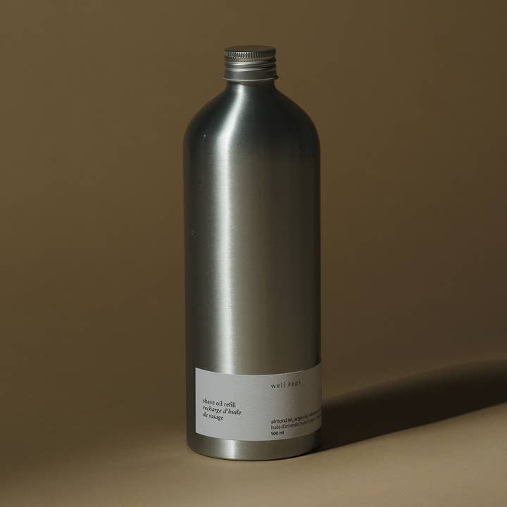 Recambio de aceite de afeitar, 500 ml (totalmente natural, vertido a mano) para venta al por mayor de Well Kept