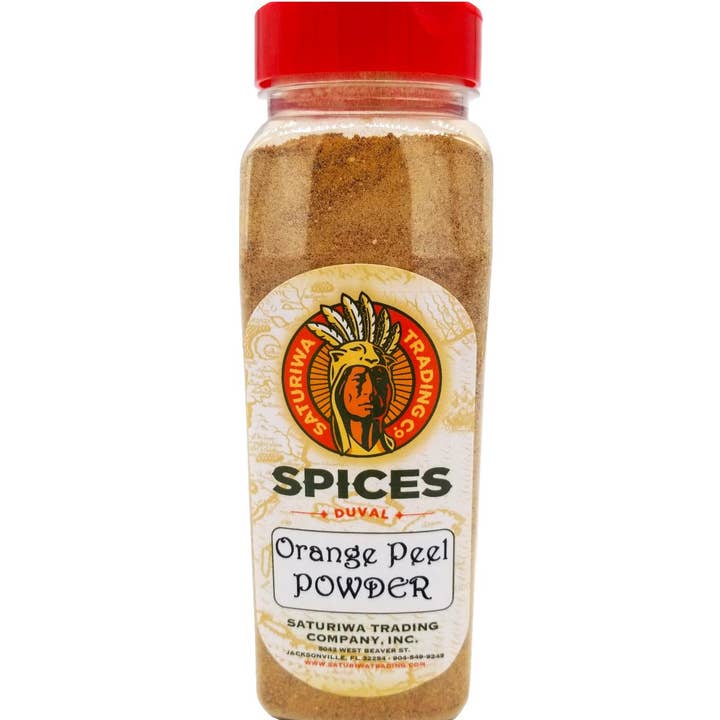Powdered Orange Peel 14 oz Shaker for wholesale by Saturiwa Trading Company