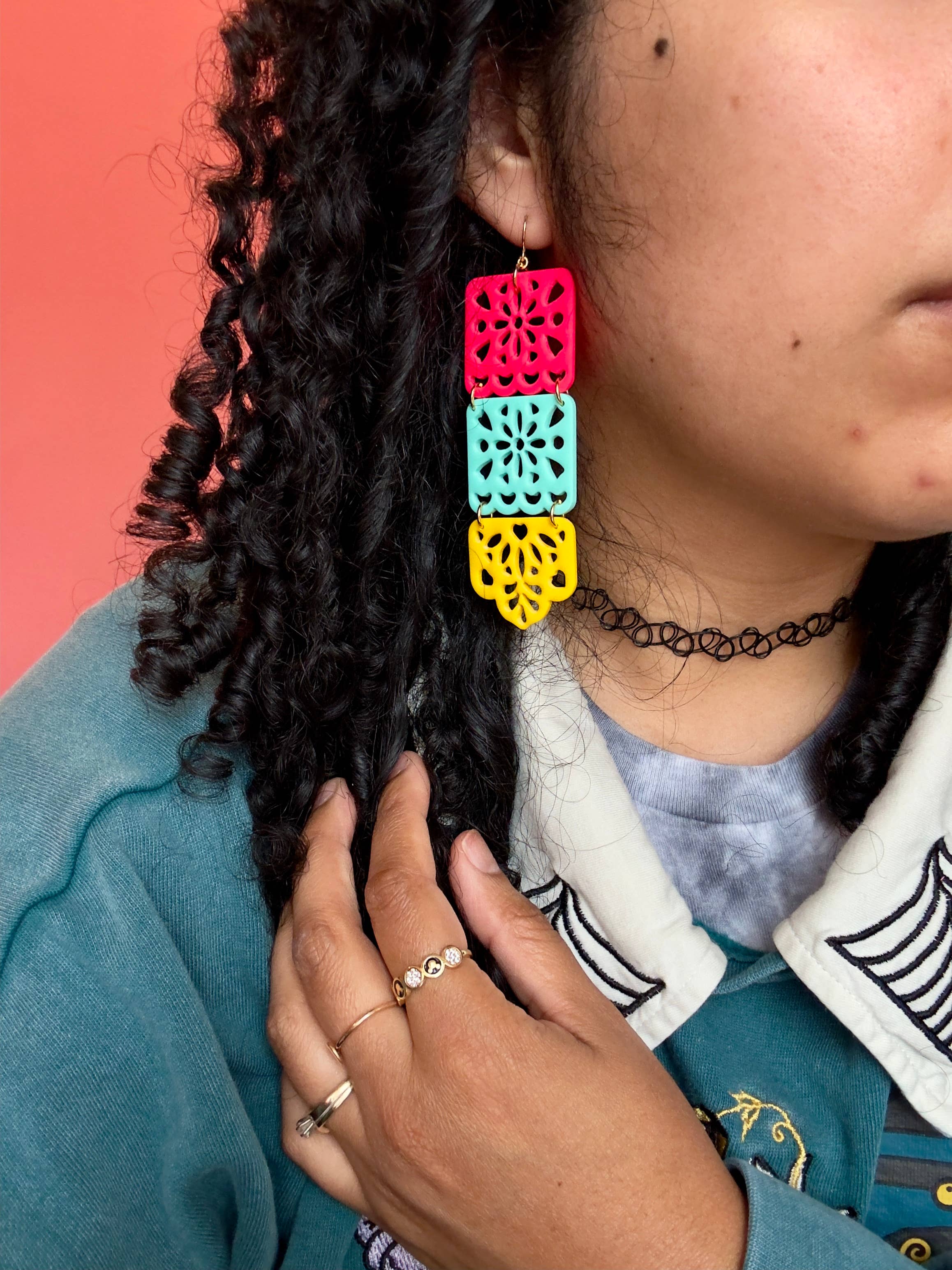 Skye Eclisse Jewelry - Wholesale Dangle Earrings - Mexican Papel Picado Earrings, Latina Jewelry5