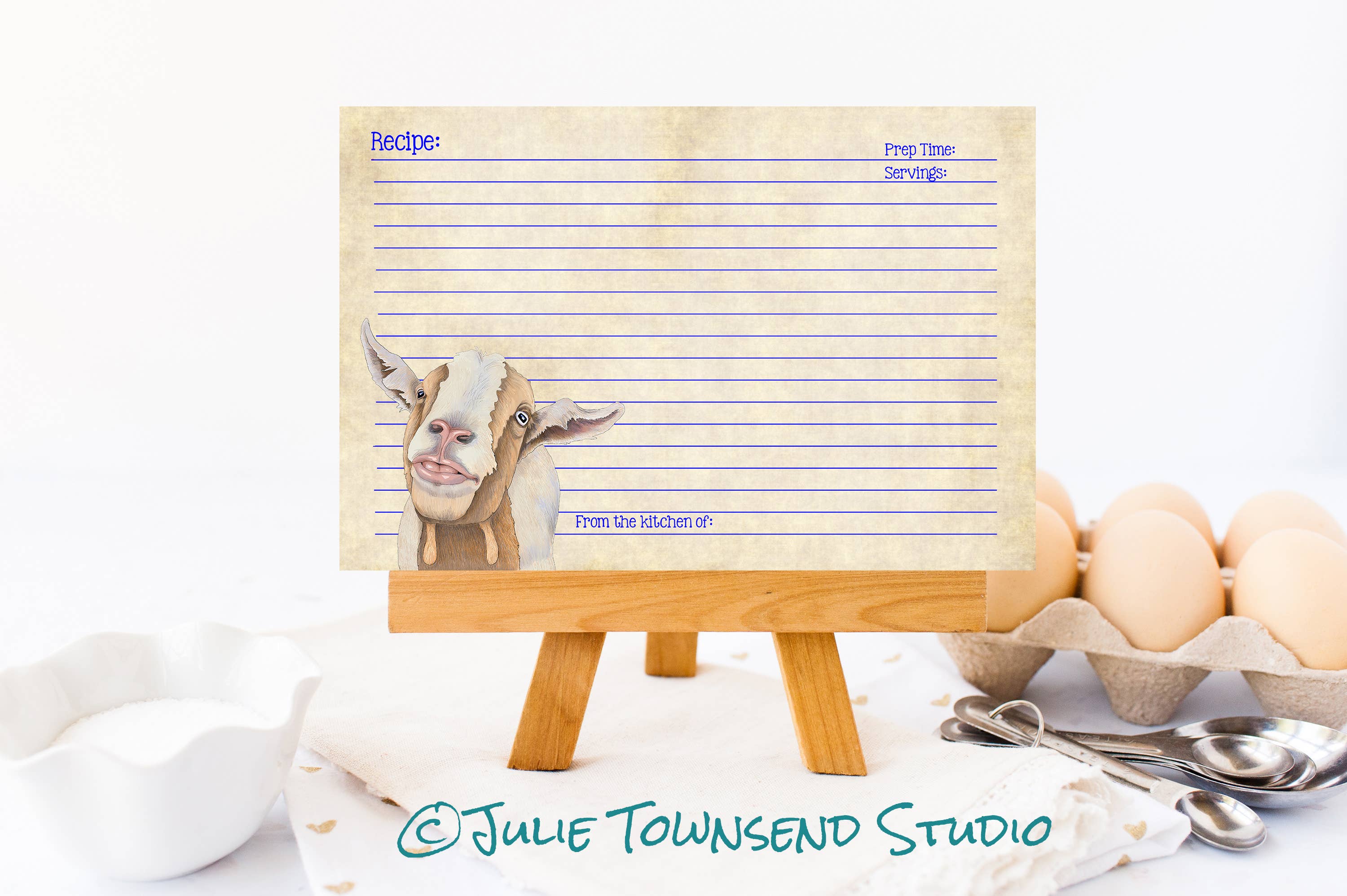 Julie Townsend Studio - Wholesale Recipe Card - Recipe Cards - Assorted Set 2 - Set of 12 Farm Recipe Cards1