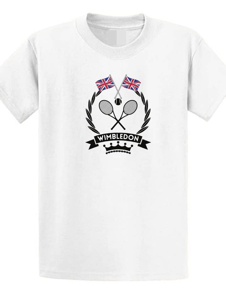 Second Ave Men's Wimbledon Tennis White T Shirt for wholesale by Second Ave Gift Company