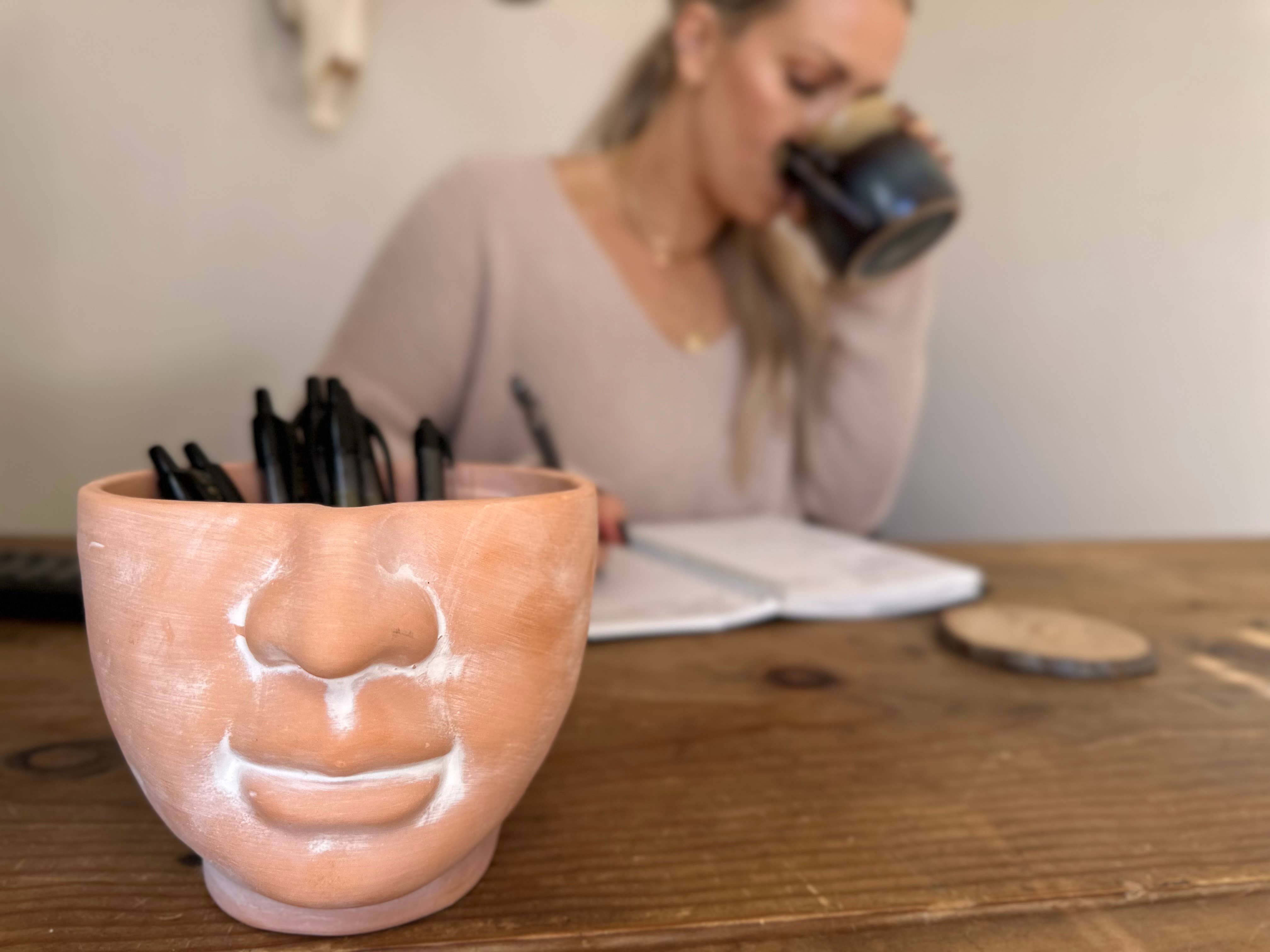 Simply Supplied Co - Wholesale Plant Pot - Face Planter | Terracotta Pot | Unique Planter | Head Pot13
