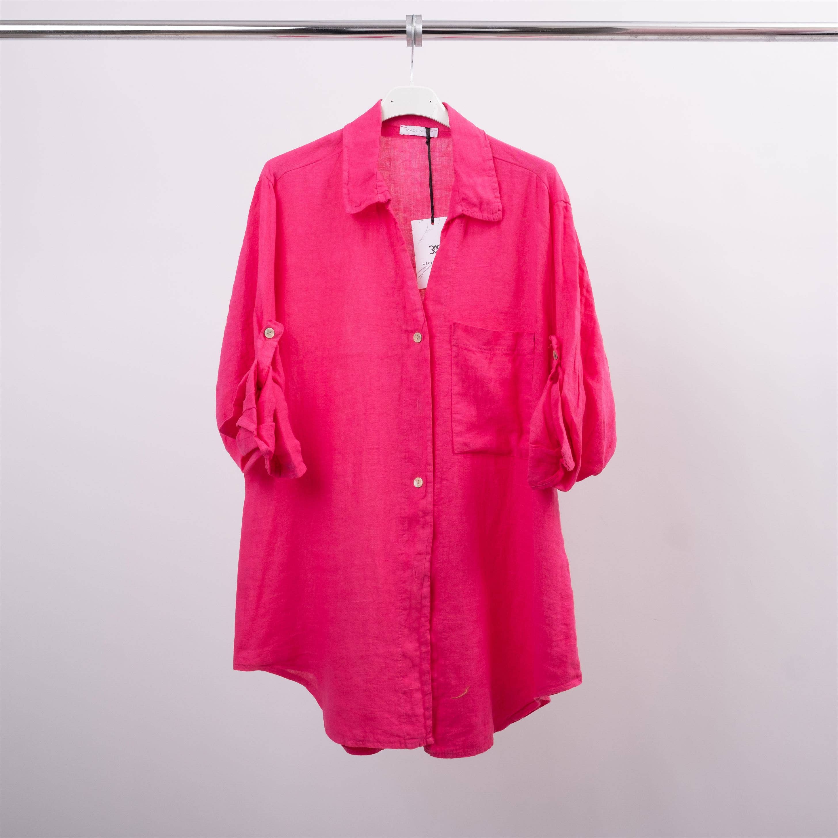 Cecile Wang - Wholesale Button Down Shirt - Women's - Linen shirt 159100476
