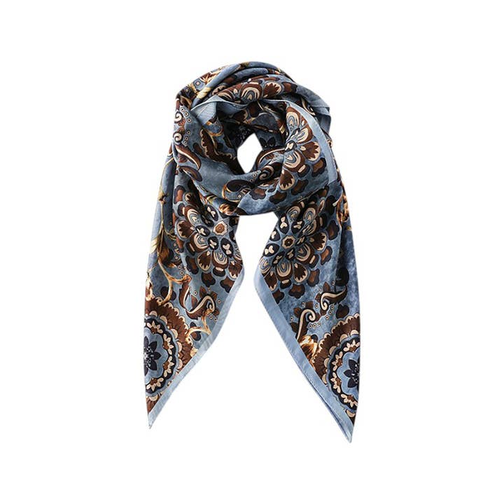 Paisley Print Silky Scarf with Lightweight Soft Fabric Versa for wholesale by AK Brand