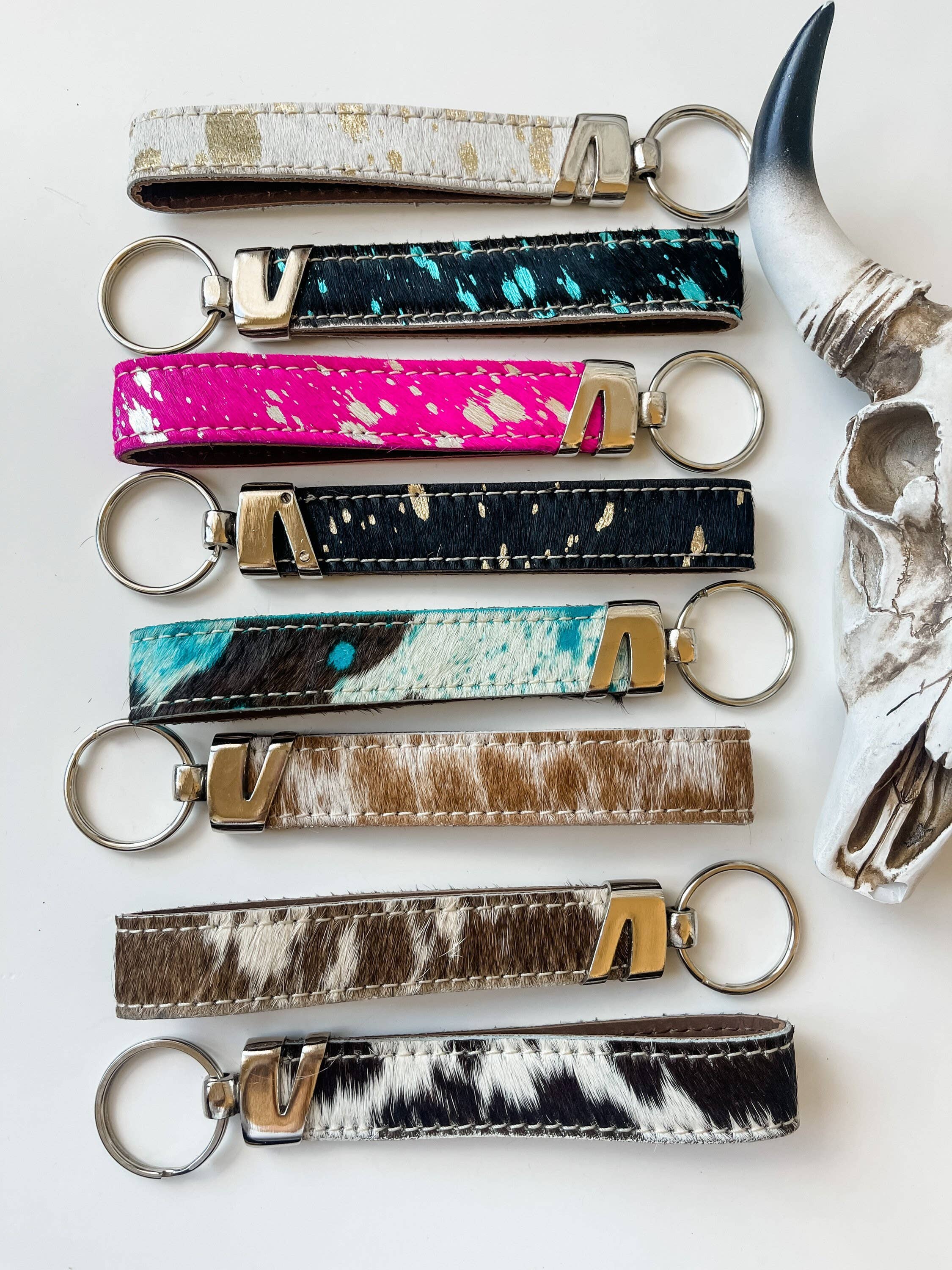 Boho Ranch Shop - Wholesale Keychain - Women's - Western Hair On Cowhide Keychain4