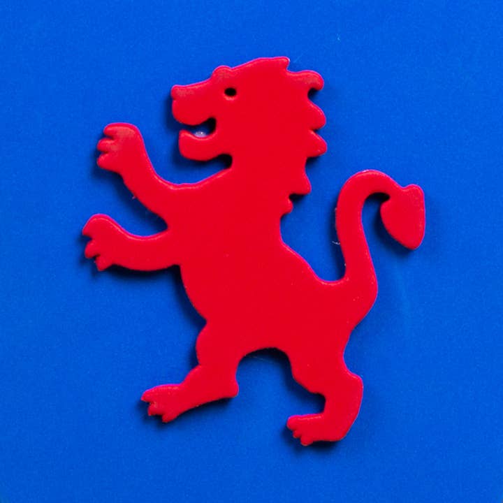 KALID MEDIEVAL - Wholesale Klassiek speelgoed - Kinderen - SCHILDSCHUIM SOFTIK BLAUW MET LEEUW - ST7492