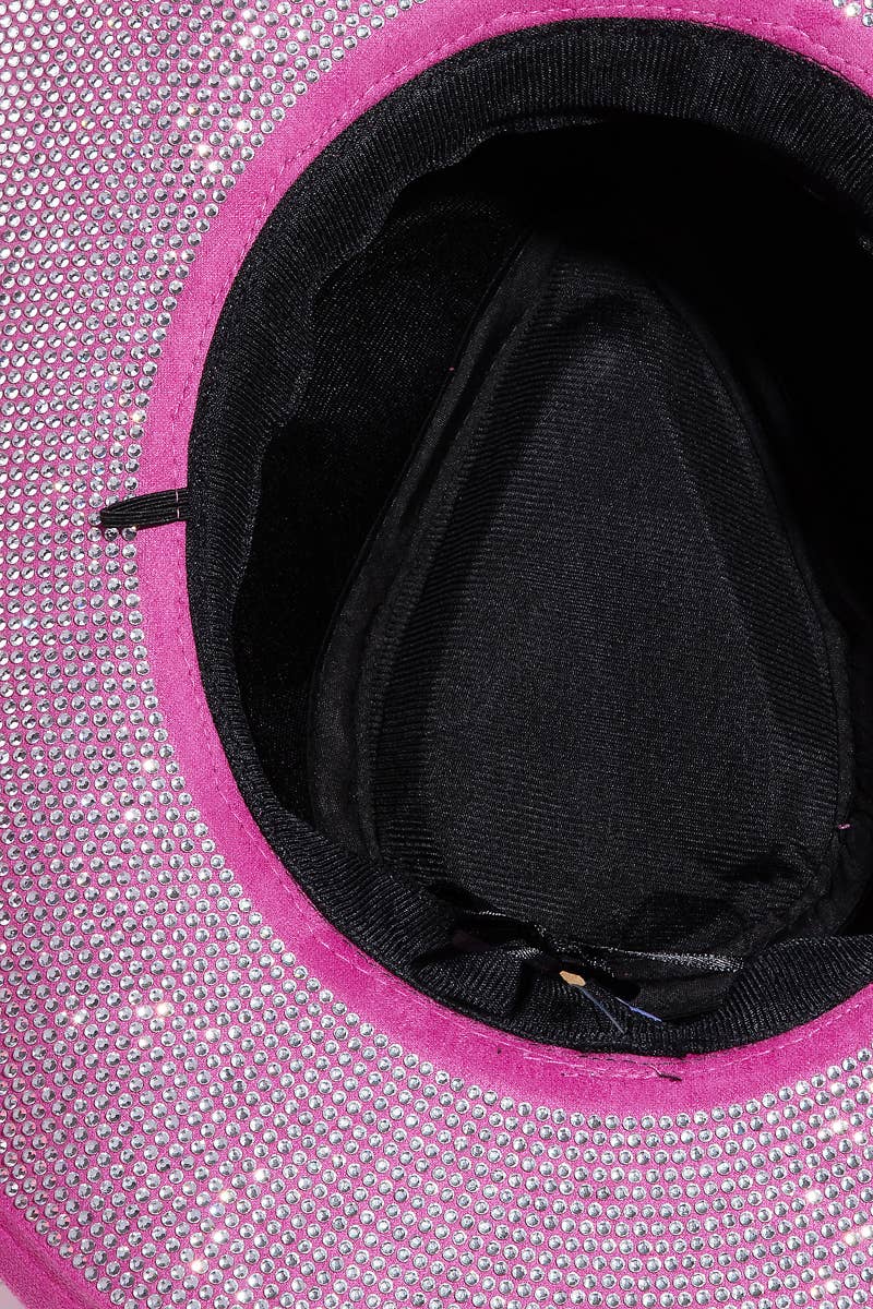 Collections by Fame Accessories - Wholesale Cowboy Hat - Women's - Western Studded Rhinestone Brim Cowboy Hat2