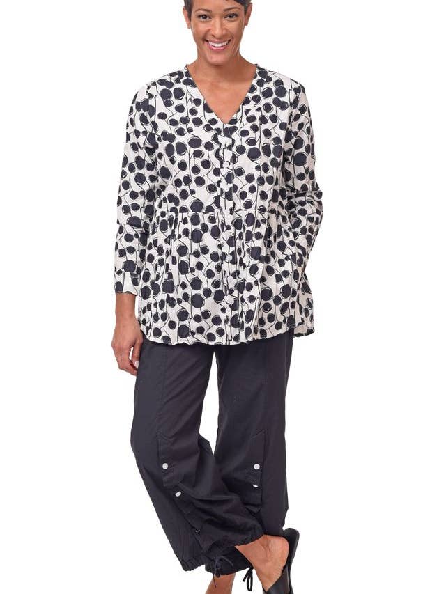 CV1150 Rosalinda Top in Banyan* voor wholesale door Tulip Clothing