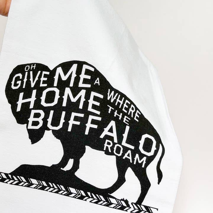 Toalha de cozinha de algodão Where the Buffalo Roam por atacado de H.B. Elliot