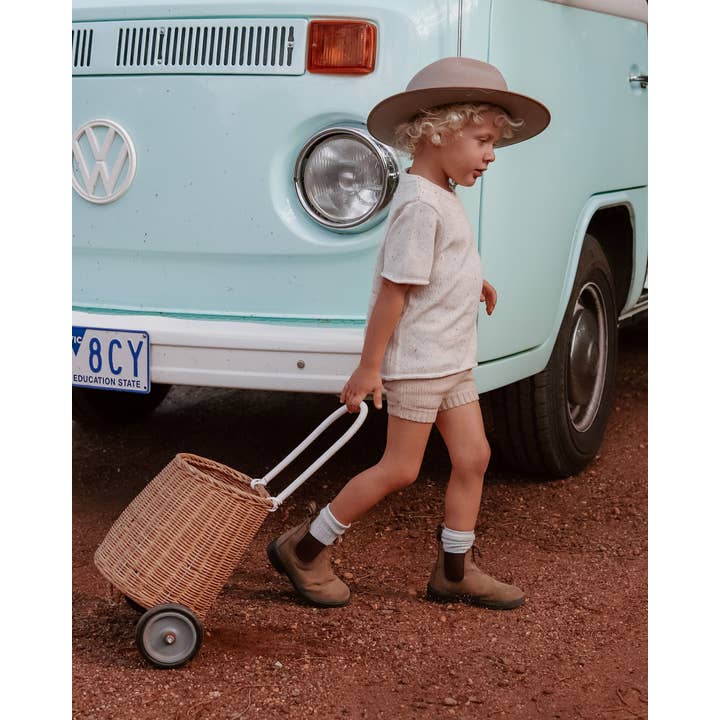 Ponchik Babies + Kids - Cotton Shorties - Sugar Cookie Speckle Knit for wholesale by Ponchik Babies + Kids