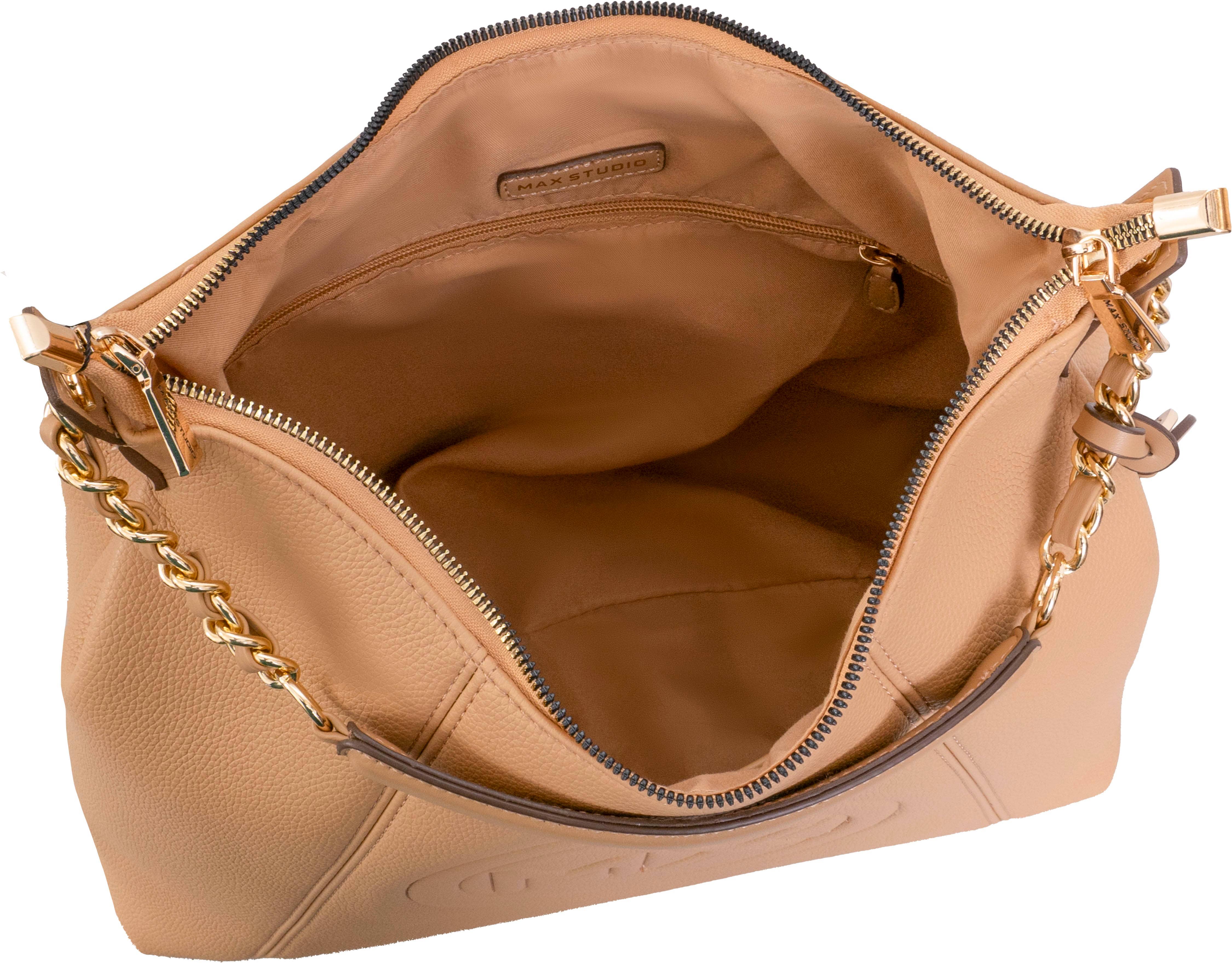 Magid – wholesale Shoulder bag – women's – Max Studio Pebble Grain Top Chain Handle Slouchy Hobo Handbag16