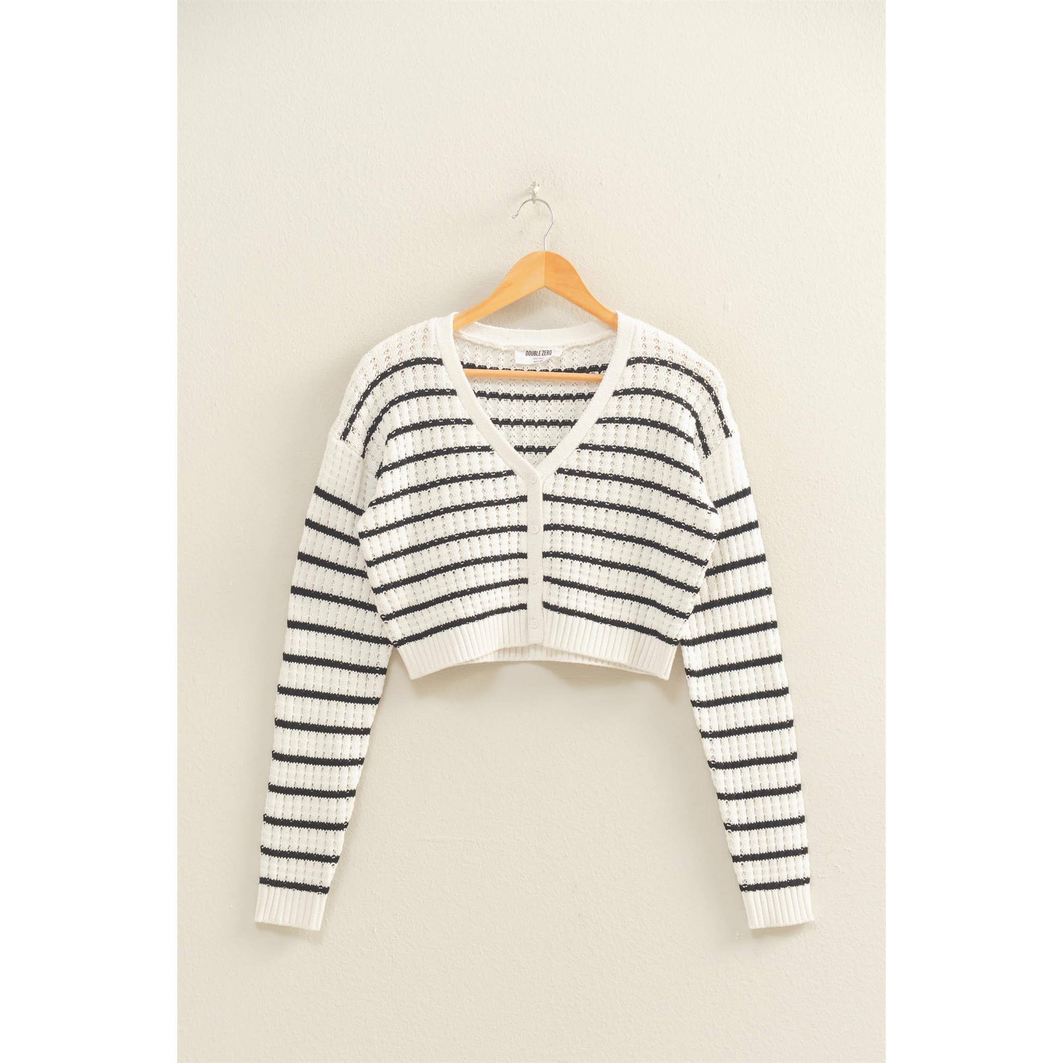 HYFVE - Vendita all'ingrosso Cardigan - Donna - Cardigan a righe con maniche lunghe e bottoni8