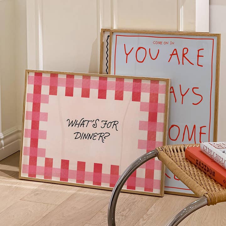 What's For Dinner Kitchen Print for wholesale by HollieGraphik