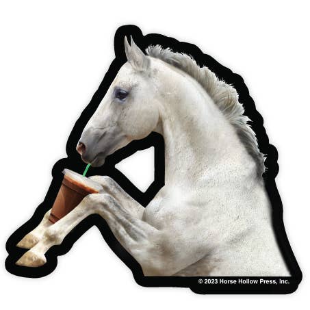 Horse Hollow Press - Wholesale Sticker - 3" Tumbler Horse Sticker / Coffee & Starbucks / WATERPROOF
8
