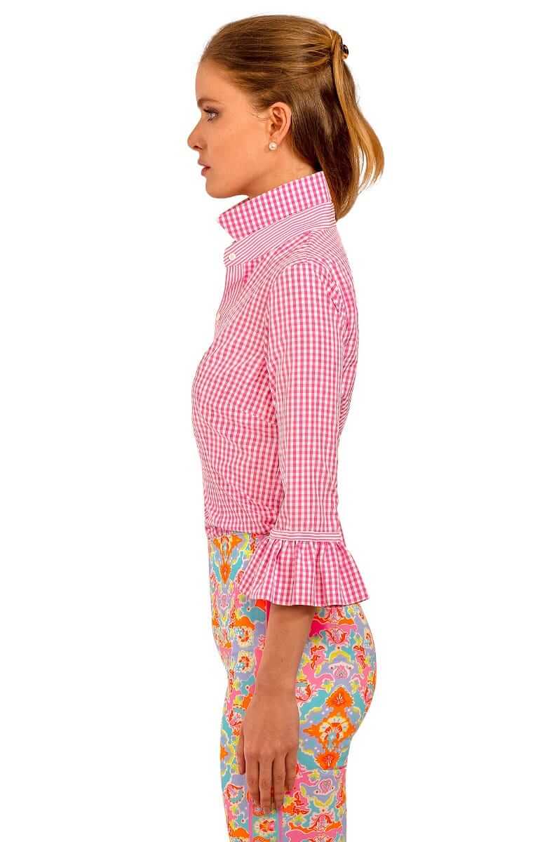 Gretchen Scott LLC – Engroshandel Skjorte med buttondown – til kvinder – Priss Bluse - Gingham19