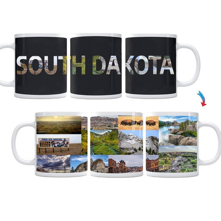 State of South Dakota färg ändra kaffemugg för wholesale av Sunkiss
