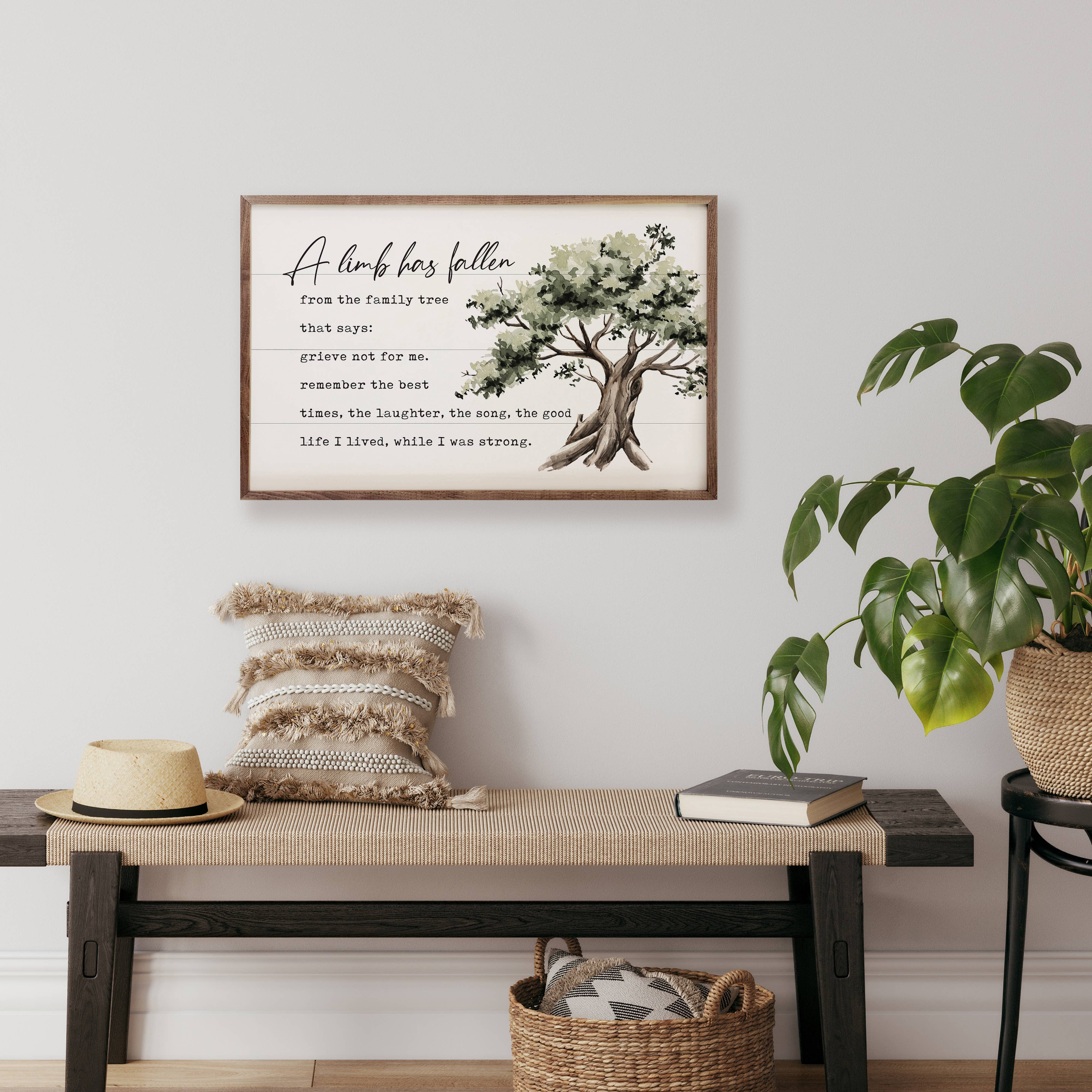 Kendrick Home - Wholesale Wood Wall Art - A Limb Has Fallen Tree White2