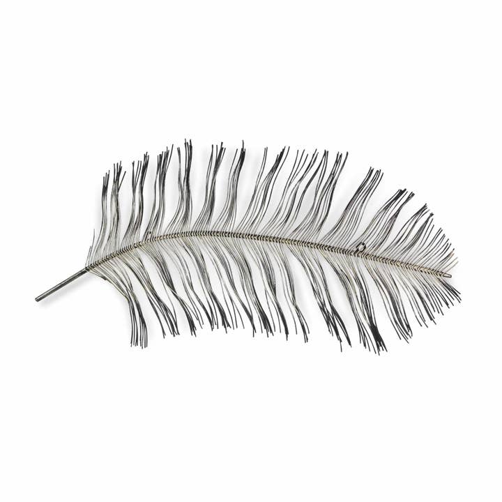 HomeRoots - Vente Décoration murale - Décoration murale en plumes de paon en métal noir et argent