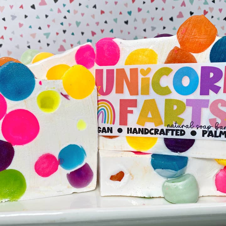 Unicorn Farts - Handmade Soap Bar and other Purchase Wholesale soap colors. Free Returns & Net 60 Terms on Faire trending on Faire.