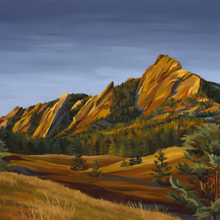 Flatirons Daybreak Giclée Print for wholesale by V Dub Art