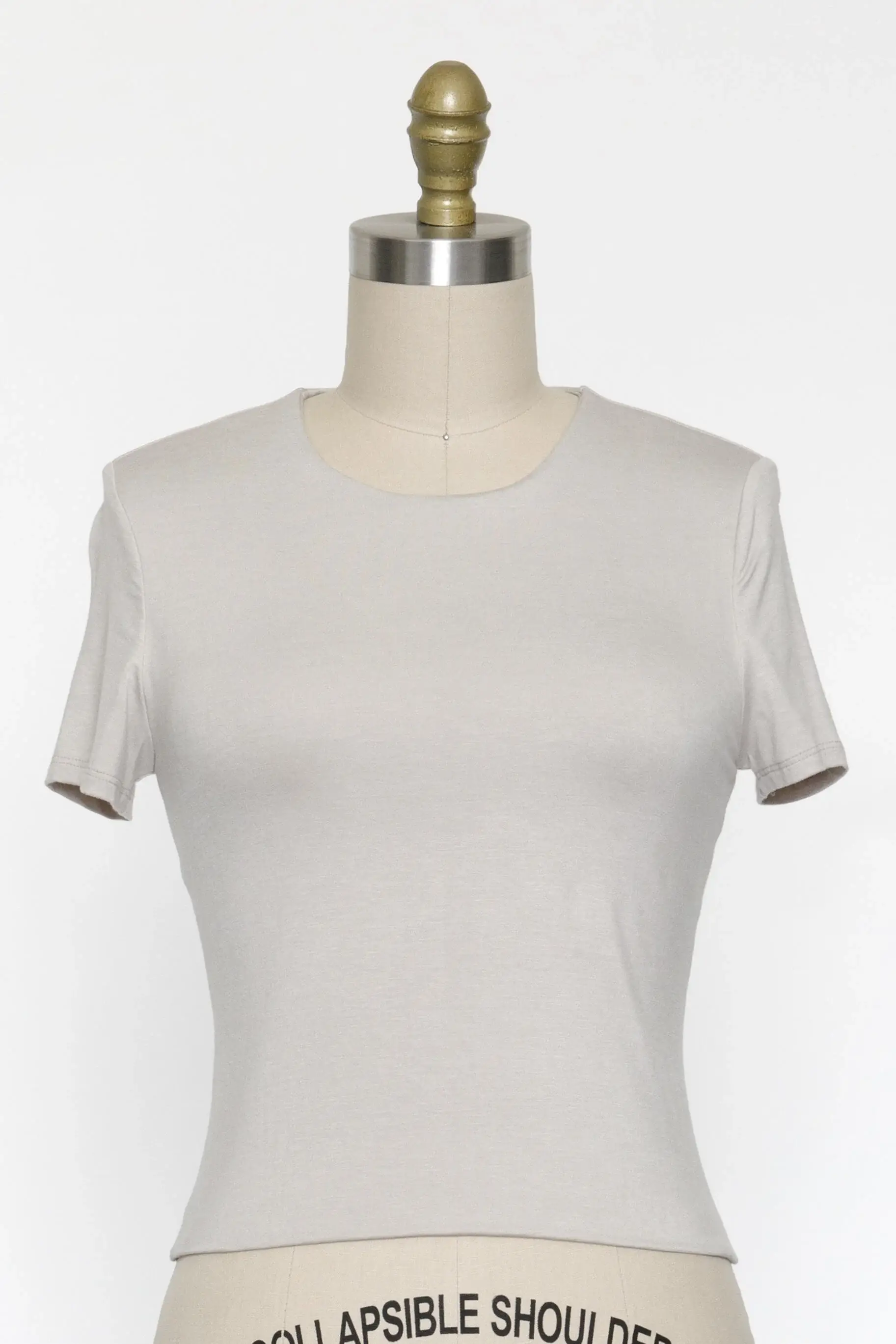 Final Touch - Wholesale Knit Top - Women's - Rayon Modal Basic Crop Top - T3107320