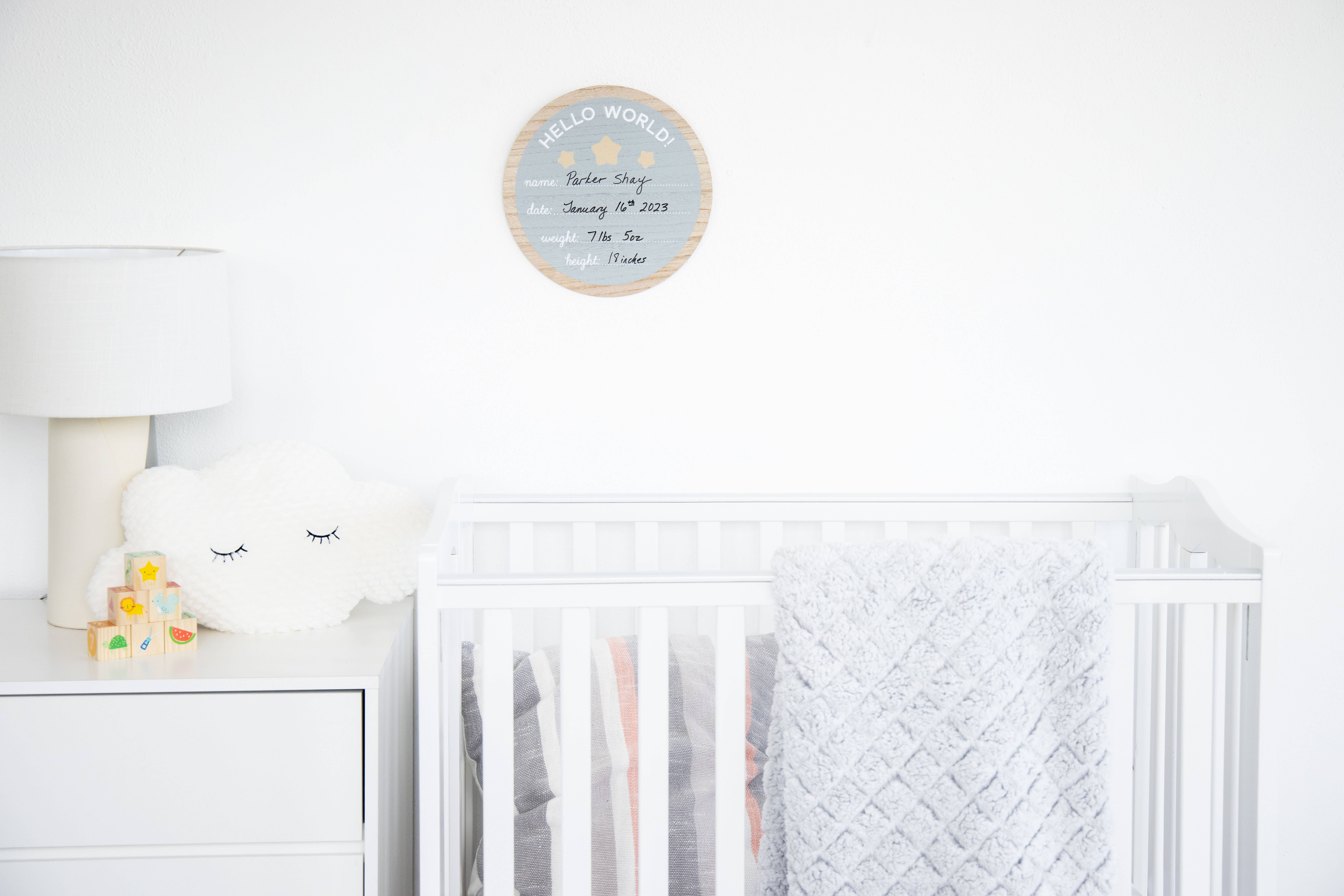 Kate & Milo - Wholesale Milestone Age Block - Kids & Baby - Hello World Fill in Photo Prop, Birth Announcement 4