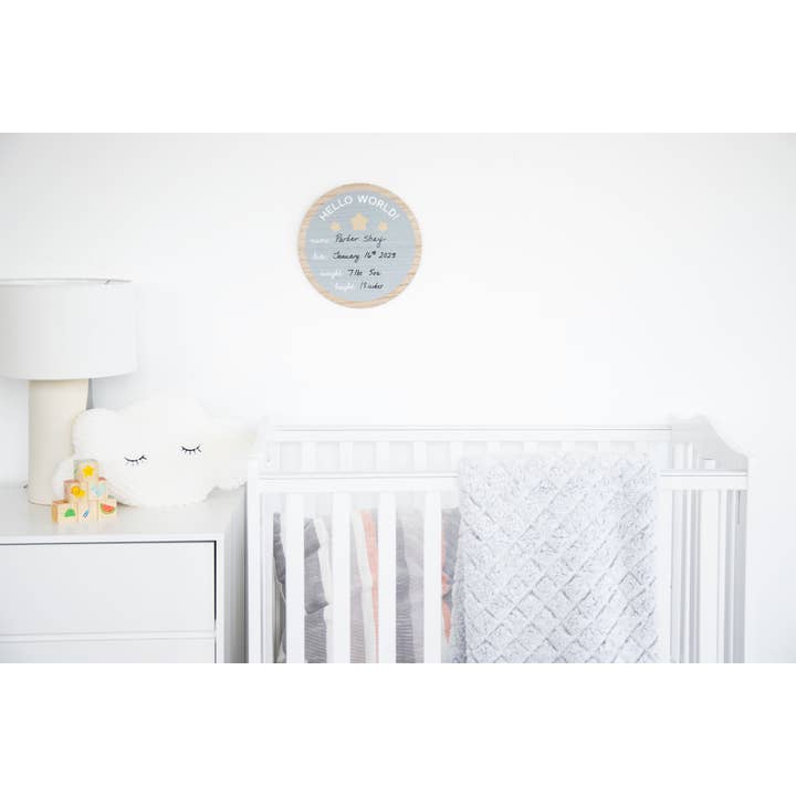 Kate & Milo - Wholesale Milestone Age Block - Kids & Baby - Hello World Fill in Photo Prop, Birth Announcement 4