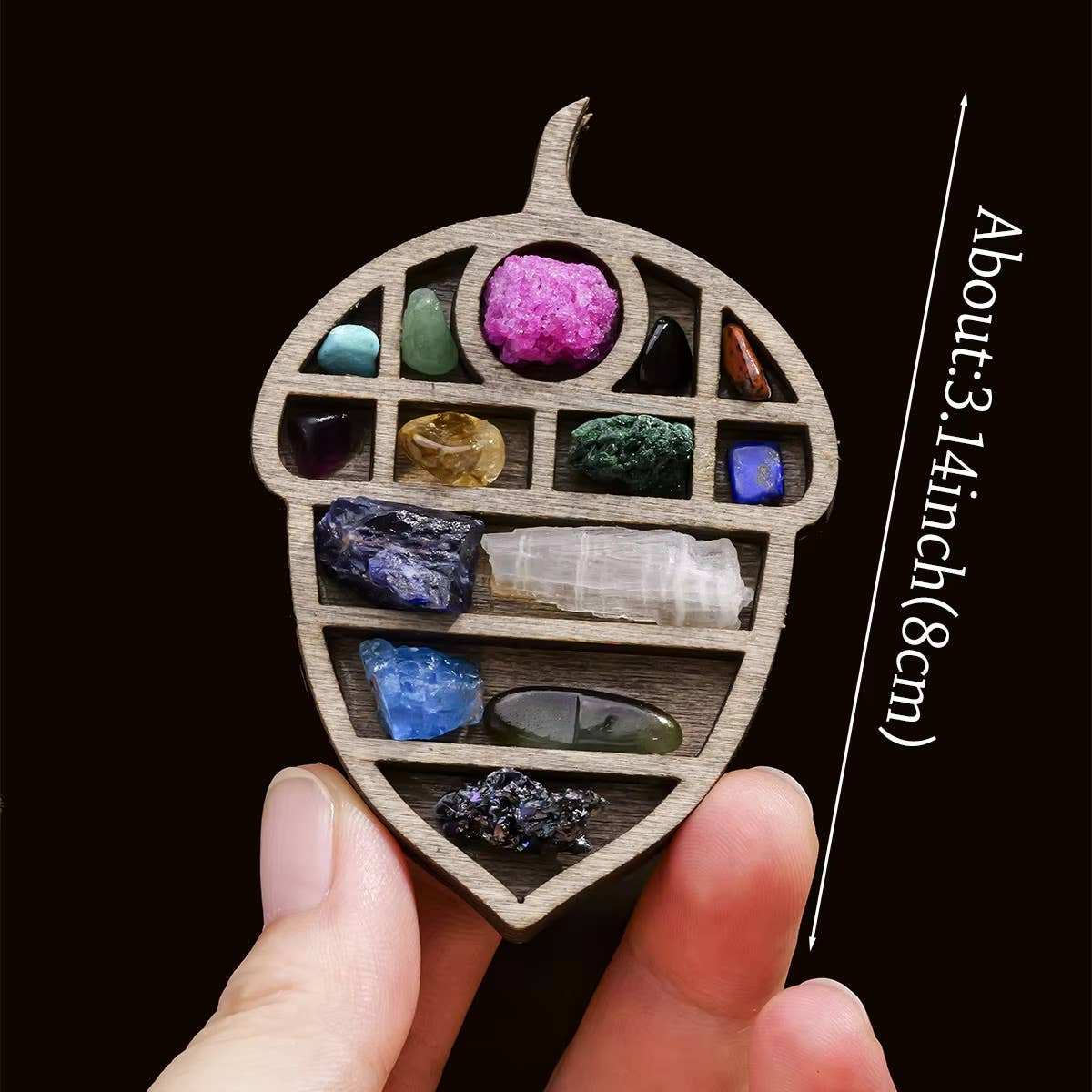 Crystolver (We Cover All Import Fees) – Engroshandel Spirituelle sten og krystaller – Trægitter med naturlige sten5