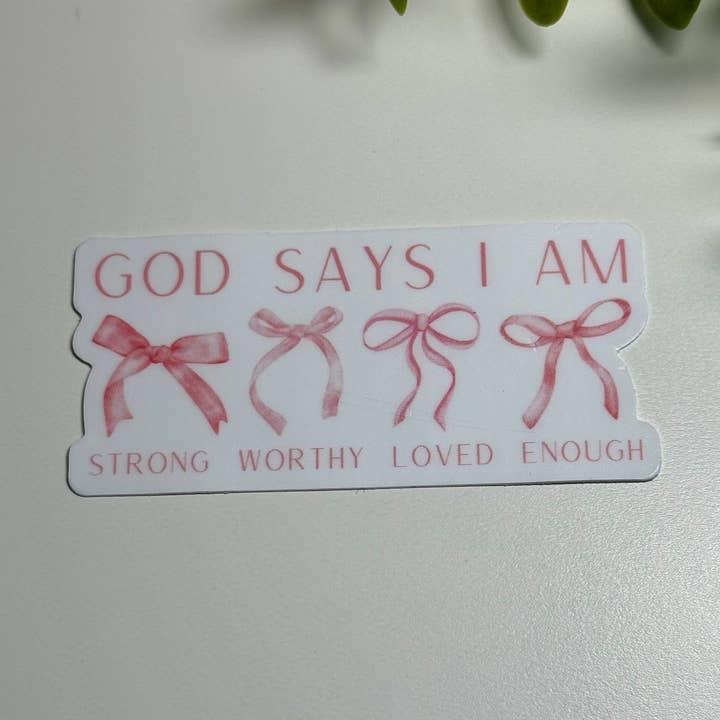 God says I am sticker for wholesale by Createmerchco
