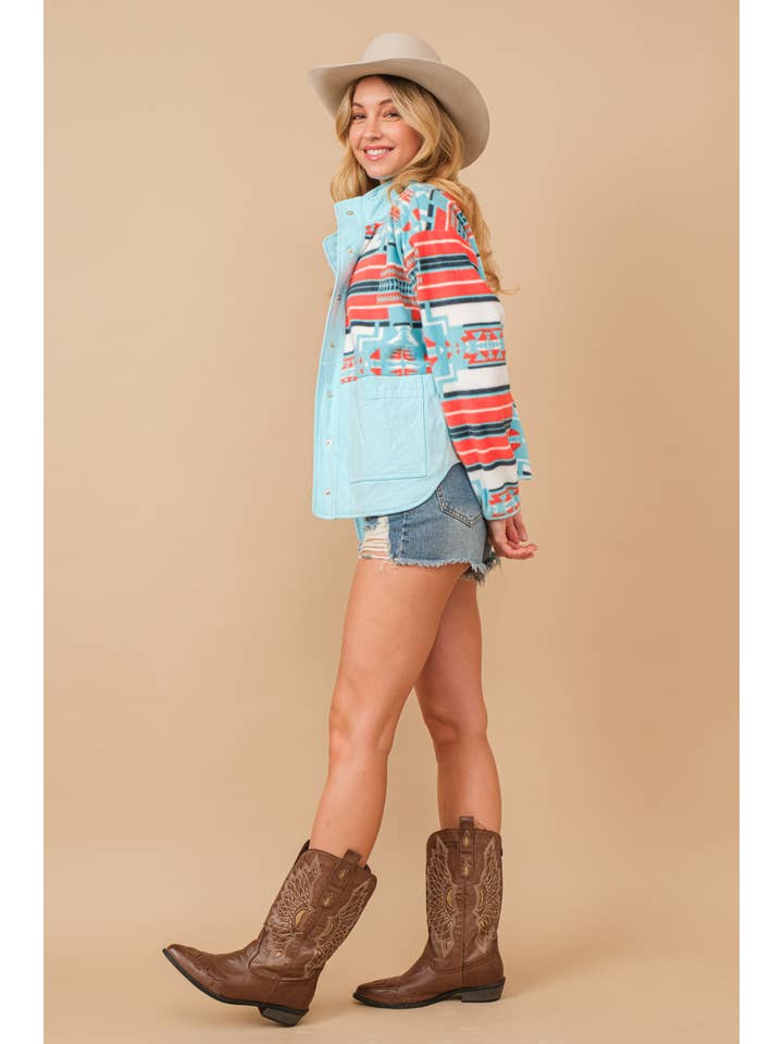 Blue B - Wholesale Fleece - Women's - 34348J - Blue B Aztec Exclusive Quilted Fleece Jacket5