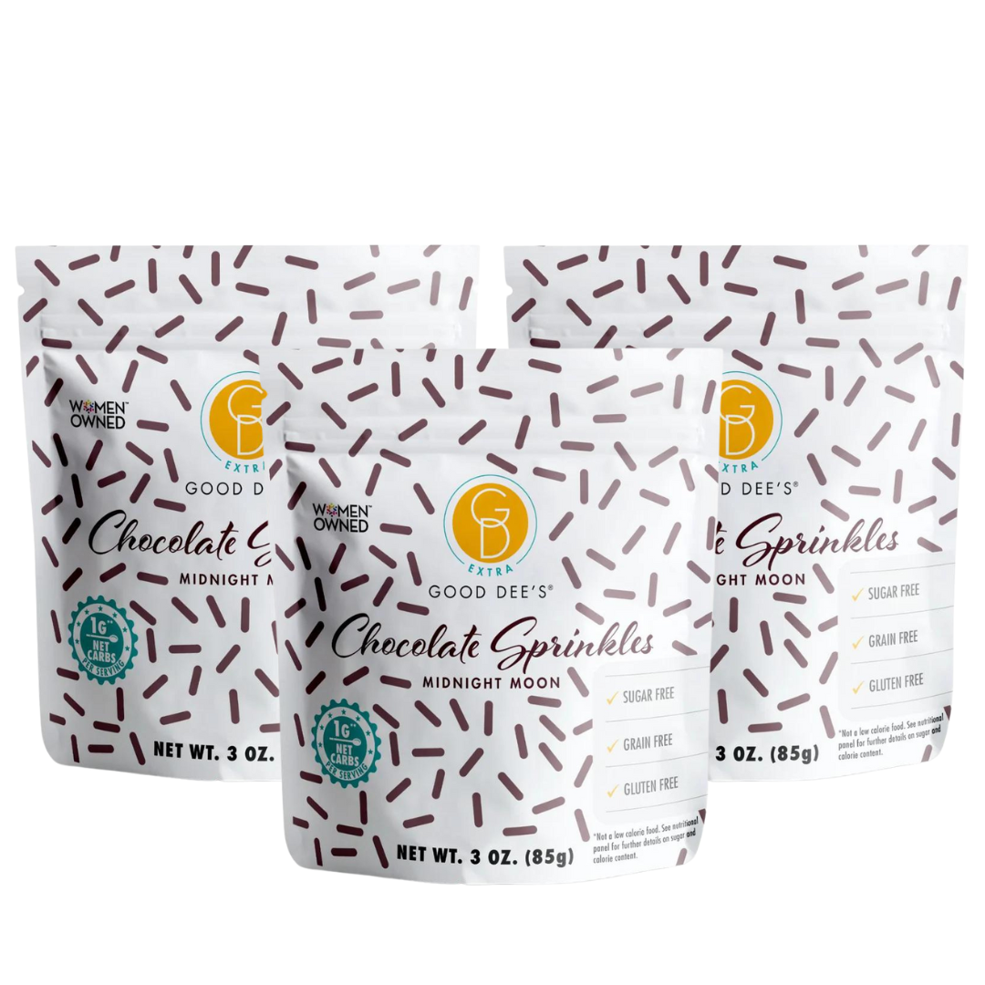 Good Dee's - Wholesale Sprinkles - It’s BACK! Good Dee's Sugar Free "Midnight Moon" Sprinkles - Dye Free, Natural Coloring, Keto Friendly, Vegan, <1g Net Carbs6