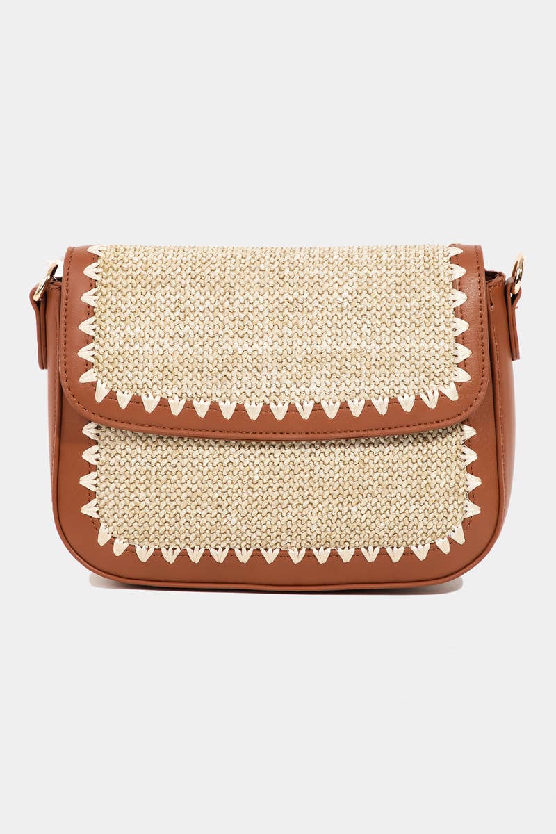 Collections by Fame Accessories - Wholesale Crossbodytas - Dames - Gevlochten Leren Schoudertas5