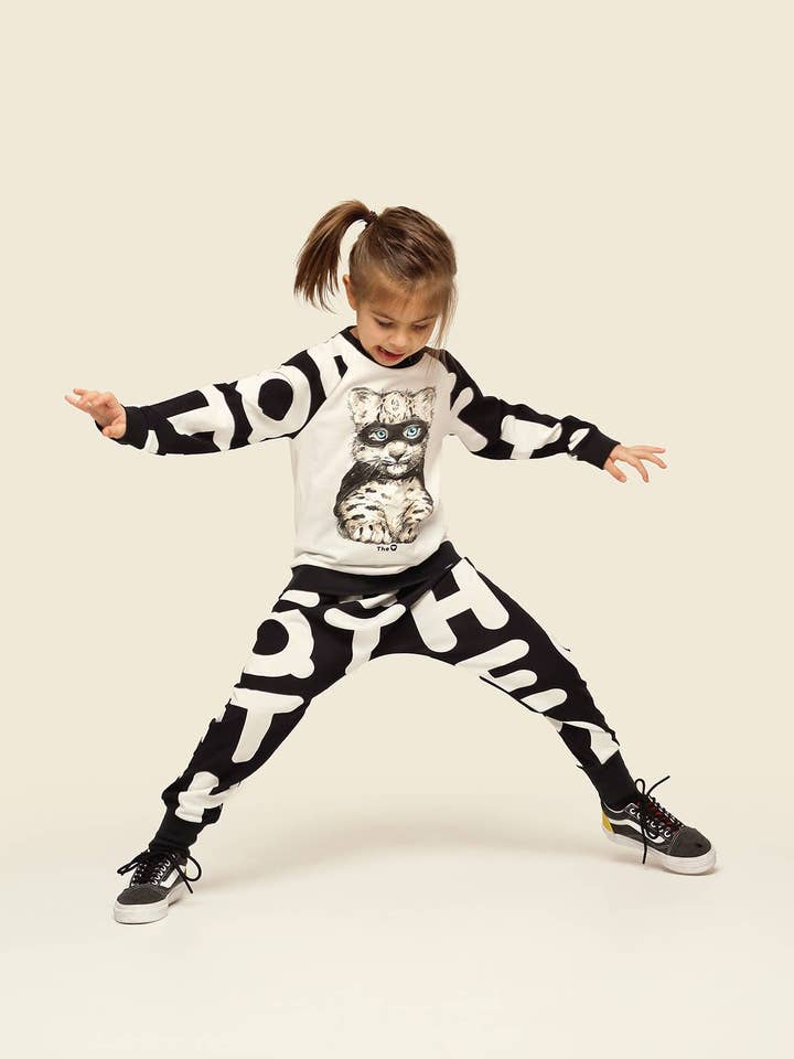 T-shirt raglan manches longues bio - Super Leopard pour la vente par The QT (EU)