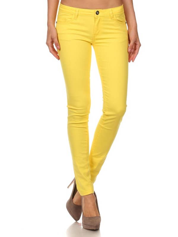 Bagel - Vente Jean – femme - Pantalon skinny taille mi-haute uni15