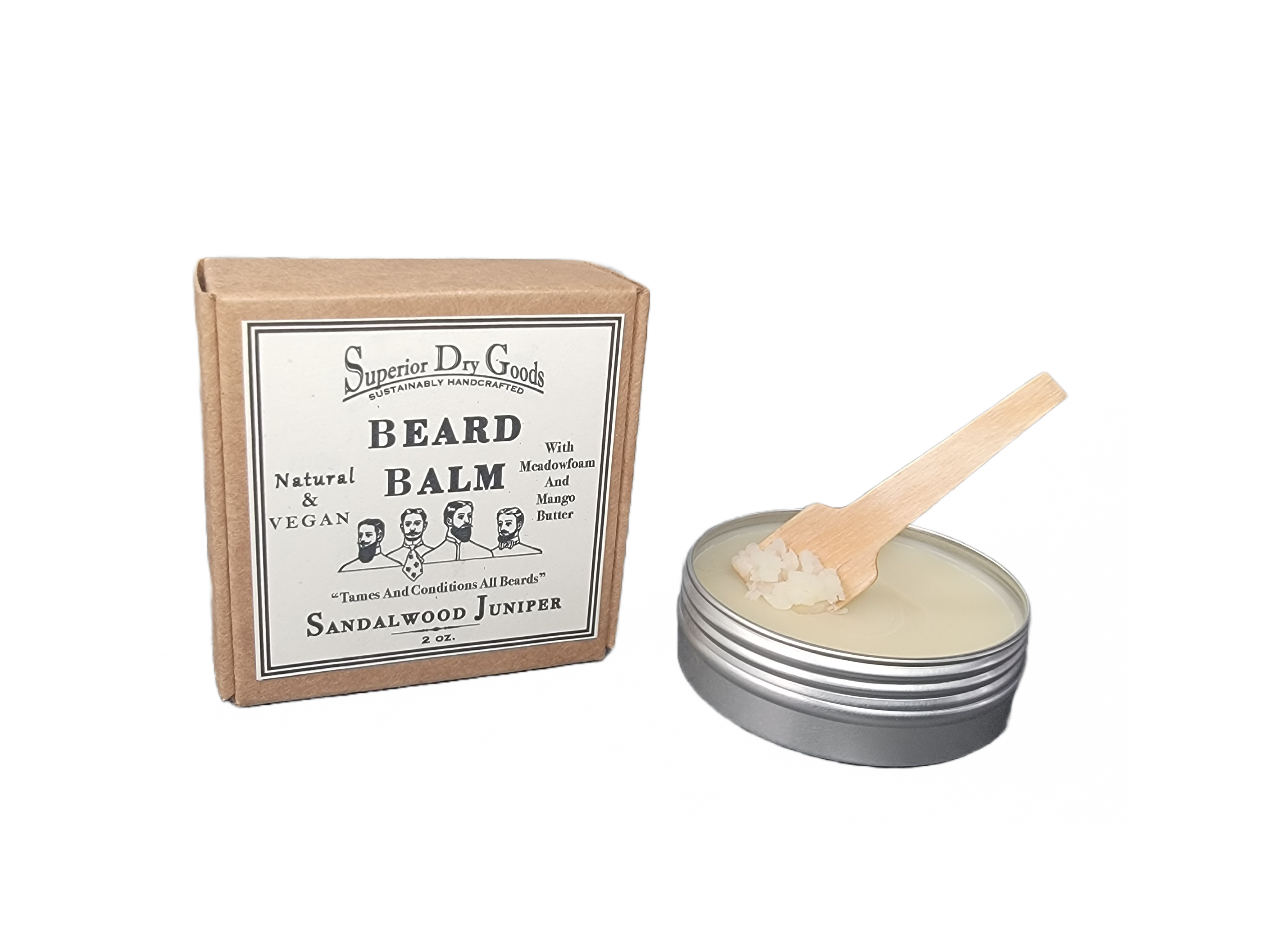 Superior Dry Goods - Wholesale Beard Styling Product - Vegan Sandalwood Juniper Beard Balm | All Natural1