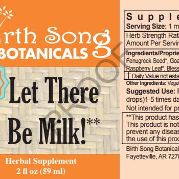 Birth Song Botanicals Co. - Wholesale Nursing Tea - Maternity - Let There Be Milk! Breastfeeding Supplement 4 oz Special Edition!7
