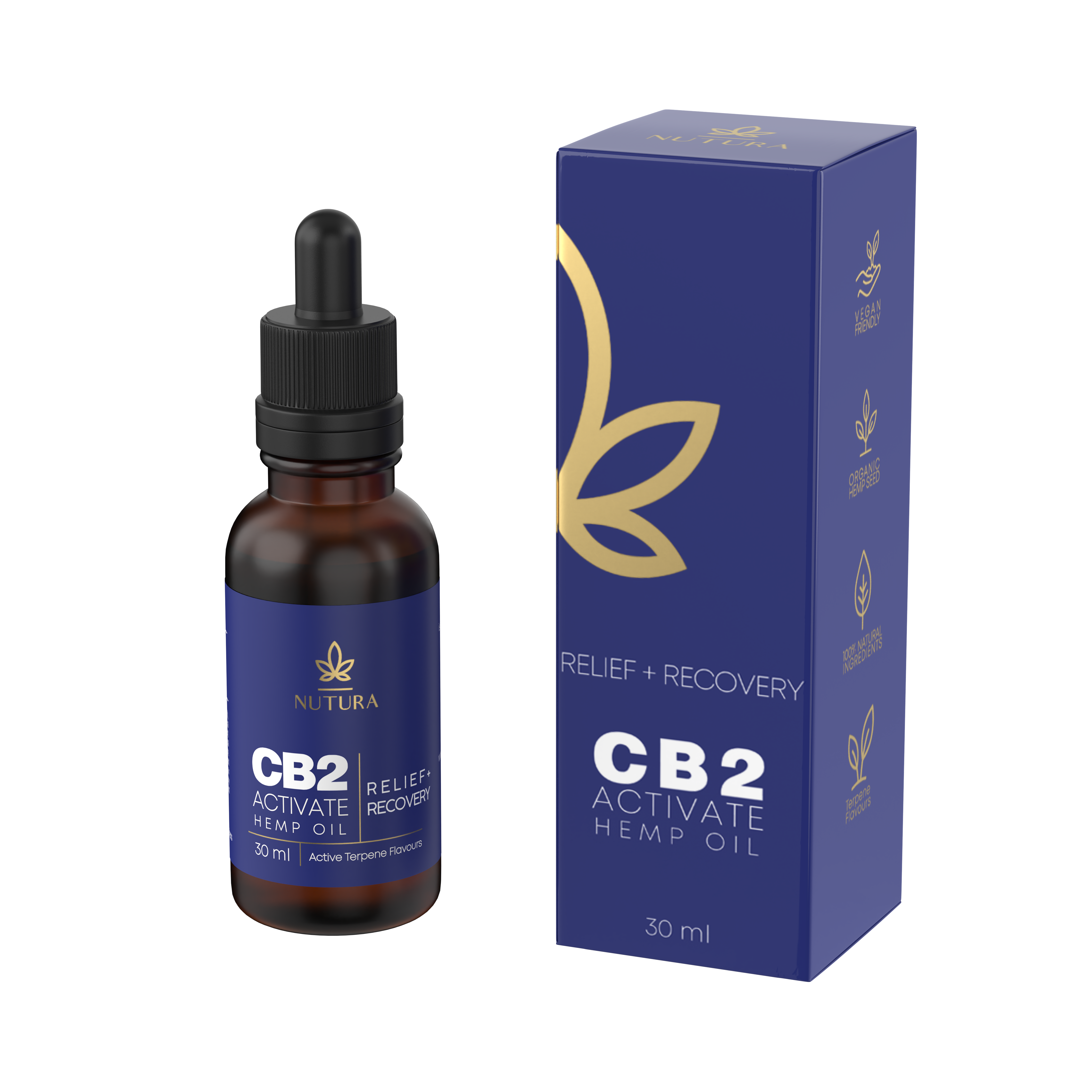 Nutura Wellness - Wholesale Oral Supplement/Vitamin - CB2 Oil - Relief + Recovery1