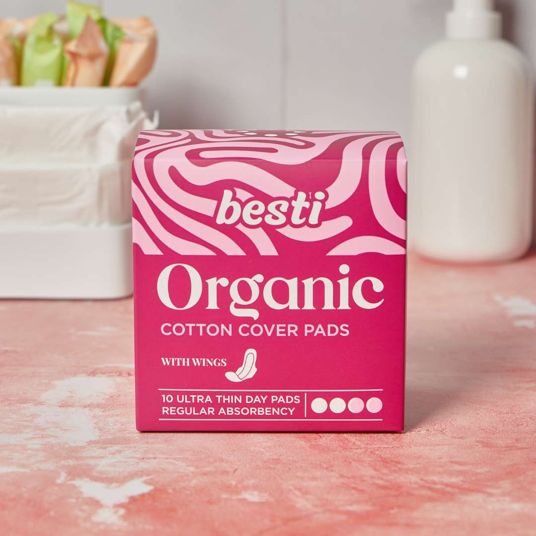 Besti Co. - Vente Culotte menstruelle – femme - Serviettes jour 100 % coton bio (boîte de 10)1