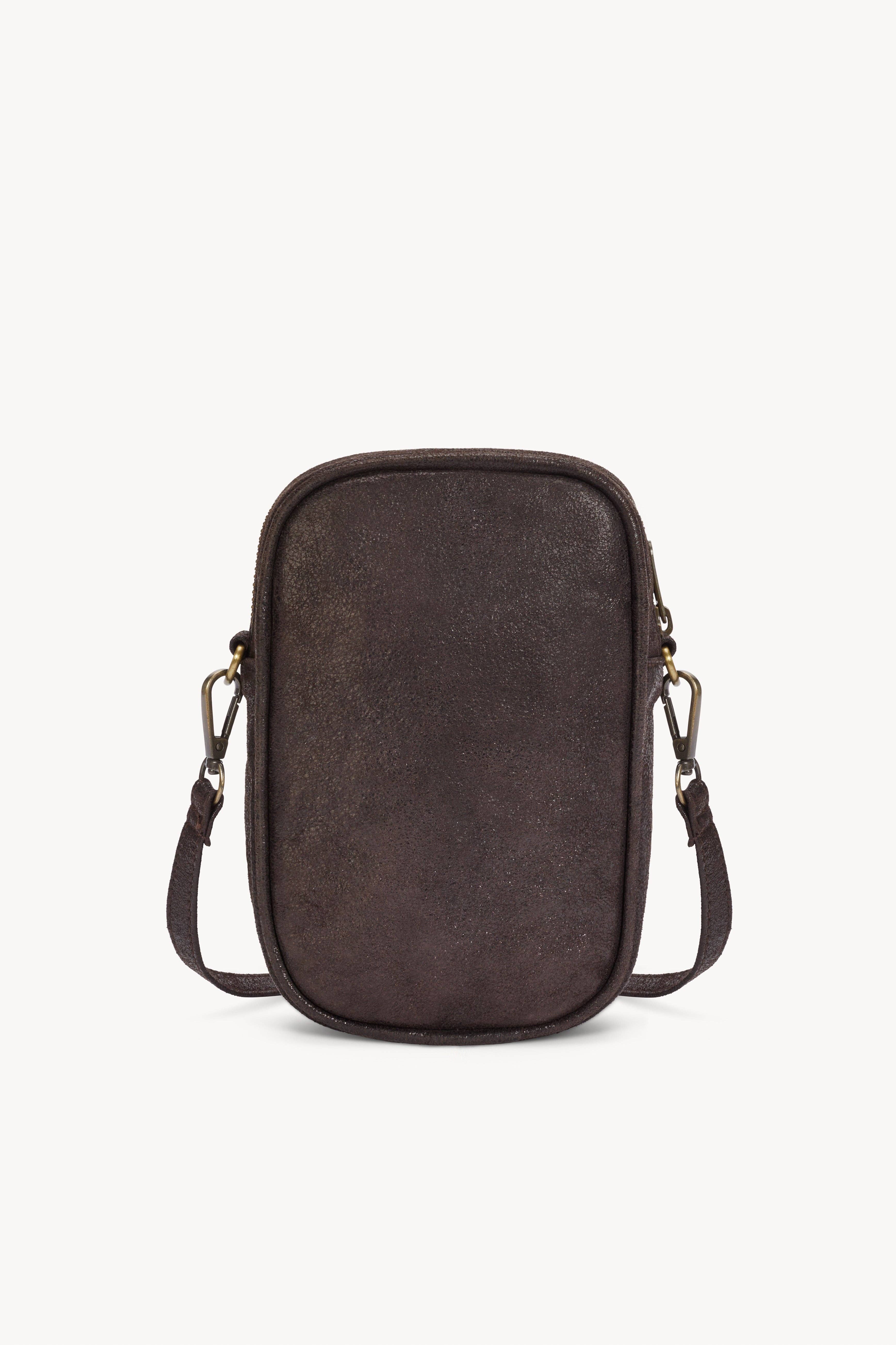 Luna Phone Bag Metallic Dark Choc/Gold for wholesale on Faire2