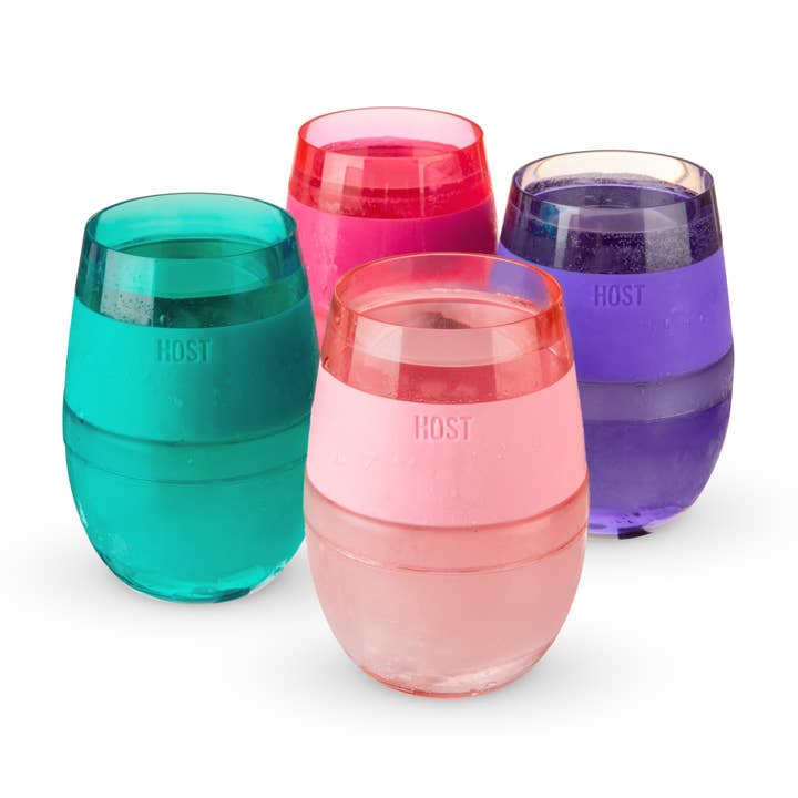 HOST - Wholesale Wine Glass - Wine FREEZEâ„¢ Cooling Cups - Asst Tinted Colors - CDU of 12