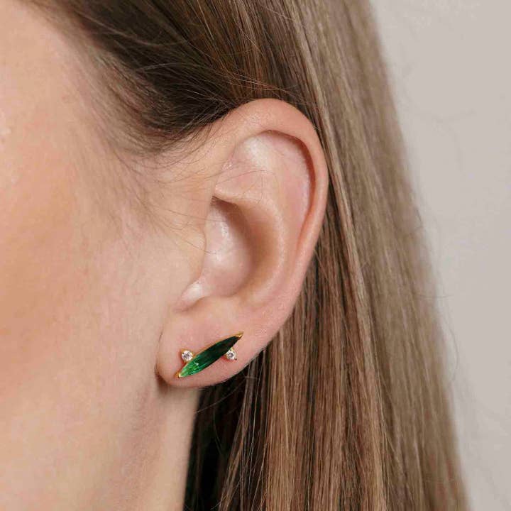 Montserrat New York - Wholesale Stud/Post Earrings - The Verde Studs1