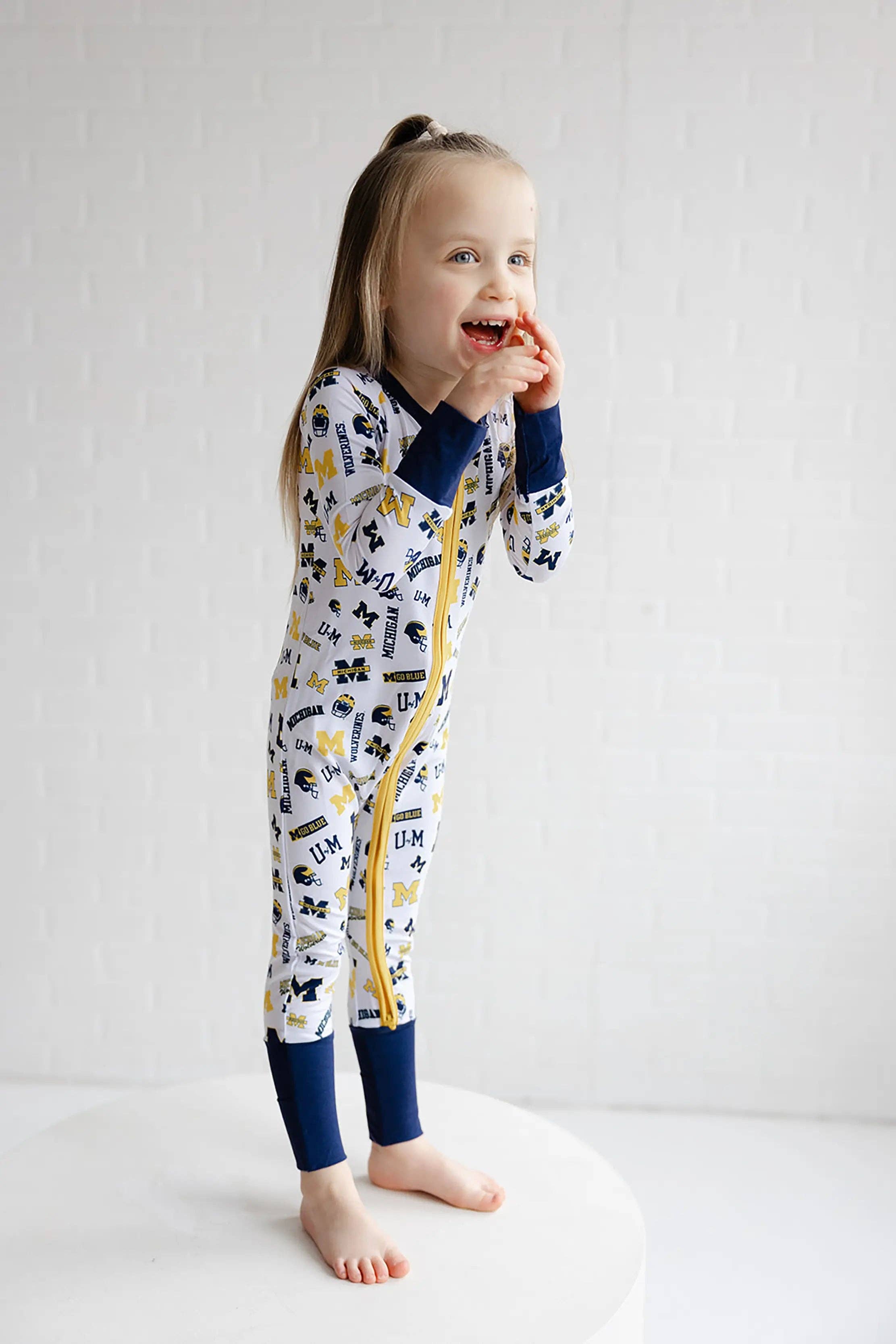 Tailgate Tikes - Wholesale Jumpsuit - Baby - Michigan Wolverines Zippy One-Piece2