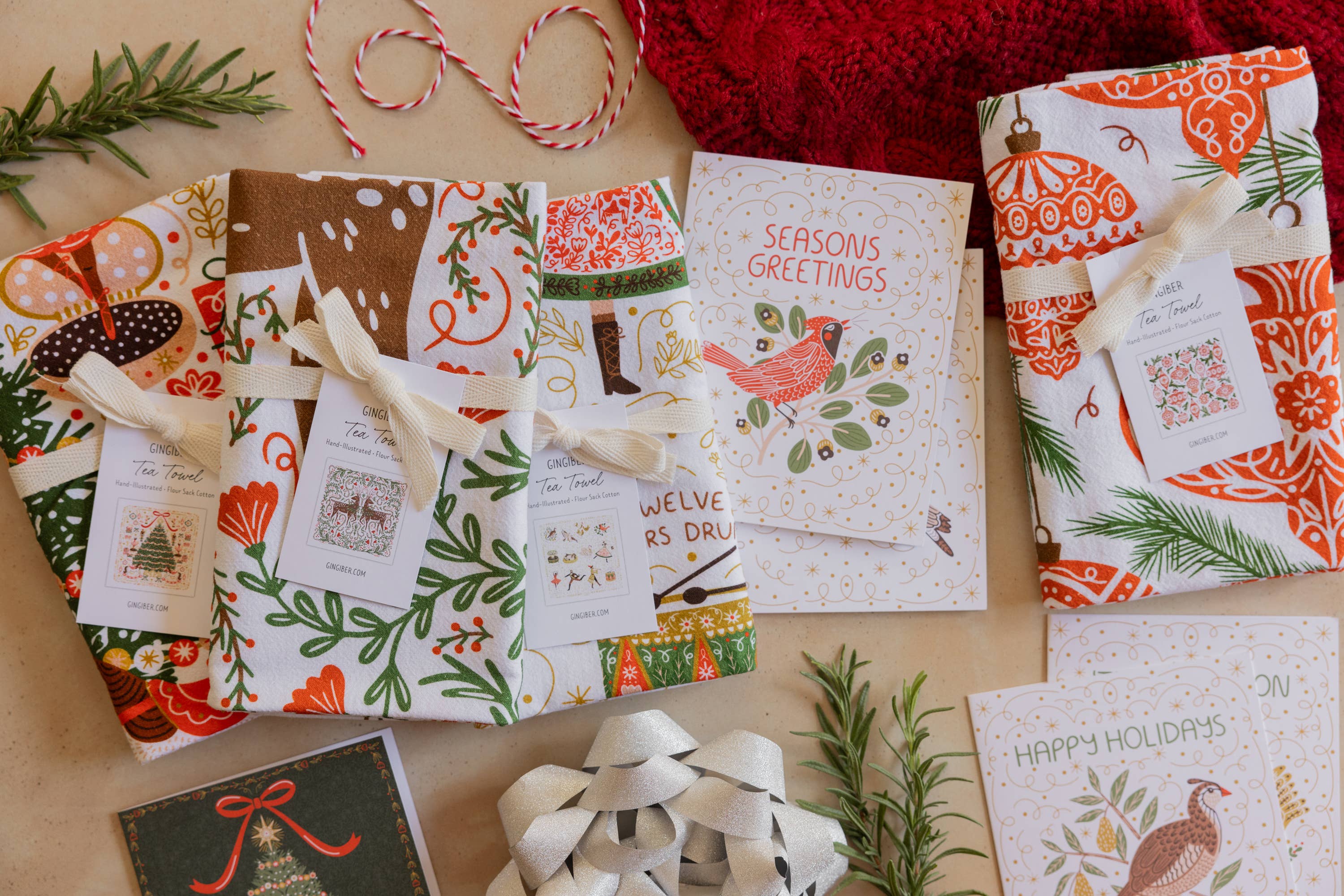 Gingiber - Vendita all'ingrosso Strofinacci - Strofinaccio Ornamentale - Decorazione Classica per la Cucina delle Feste10