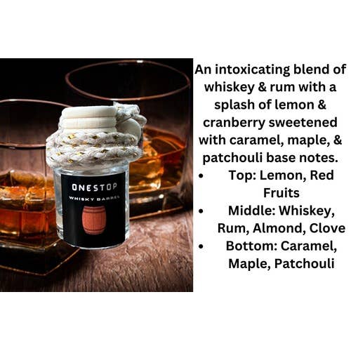 OneStop Candles LLC - Wholesale Car Freshener - Unisex - Car Essential Oil diffuser,air freshener,Black ice, Mahogany2