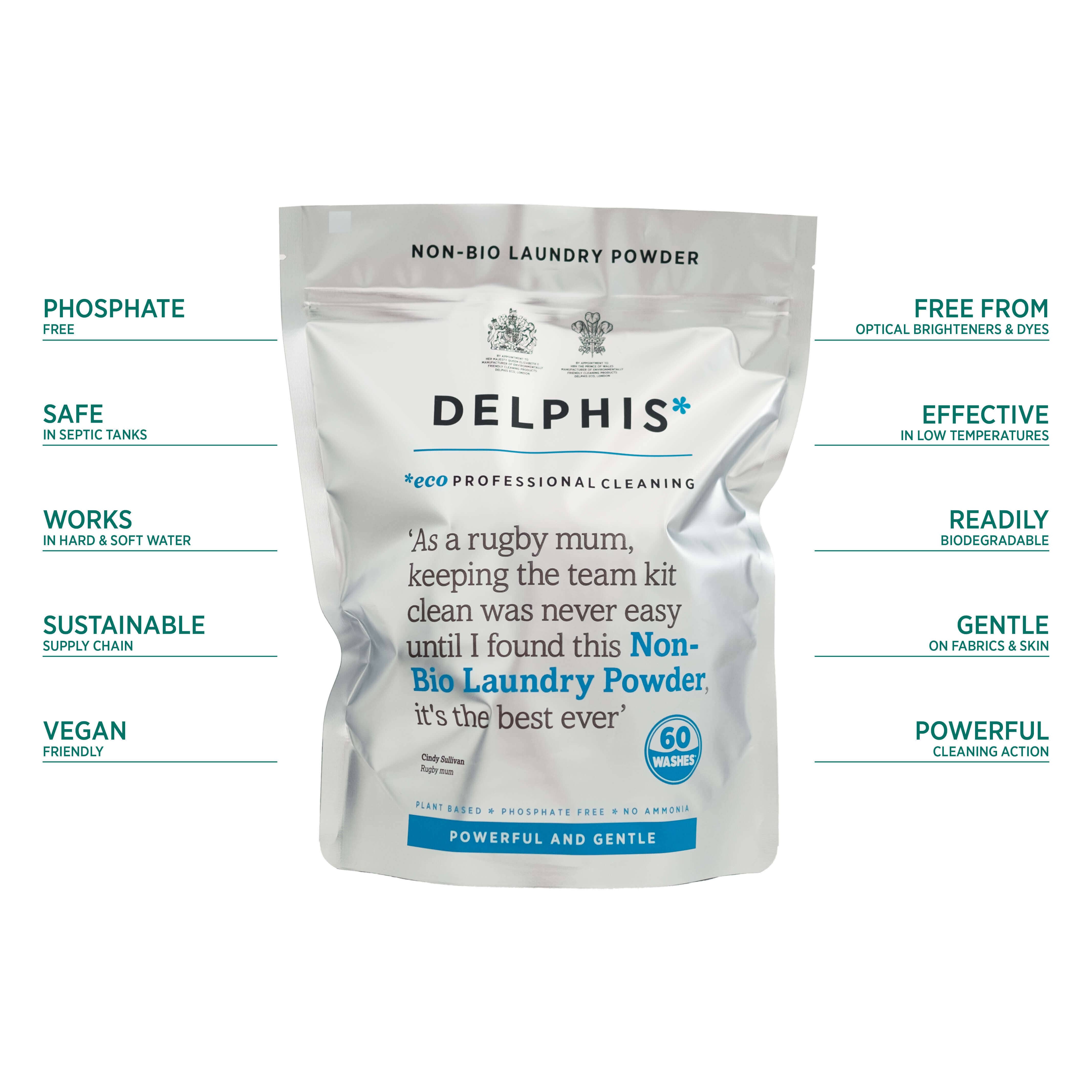 Delphis Eco - Wholesale Laundry detergent powder/pods - Non-Bio Laundry Powder 1.2kg1