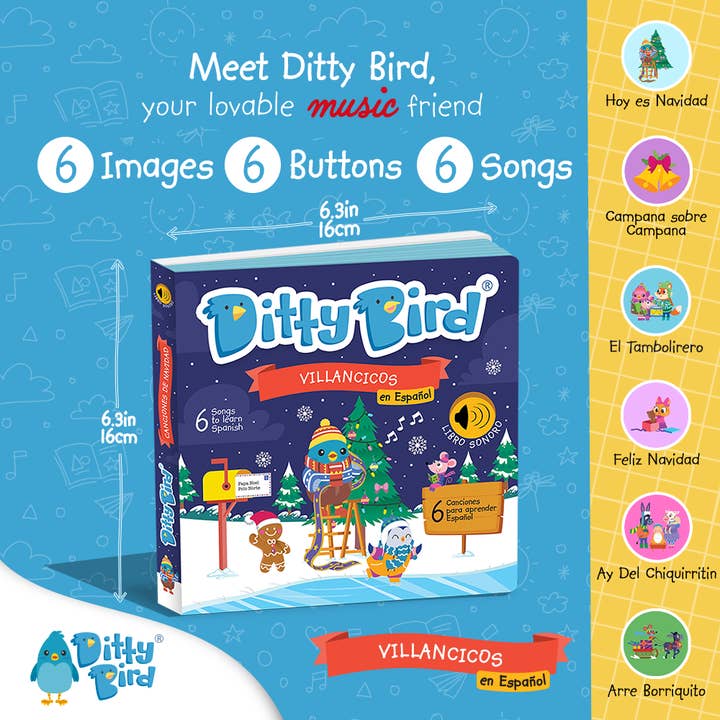Ditty Bird Australia - Wholesale Book - Kids - Ditty Bird Baby Sound Book: Villancicos (Spanish-Christmas)