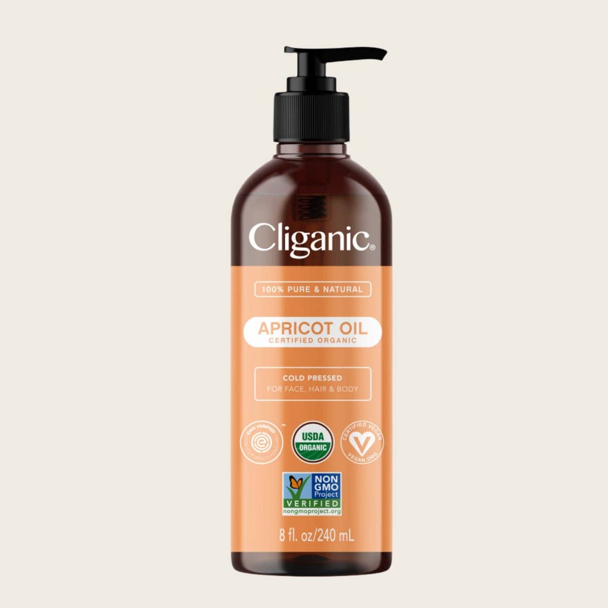 Cliganic - Wholesale Facial Oil - Organic Apricot Kernel Oil1