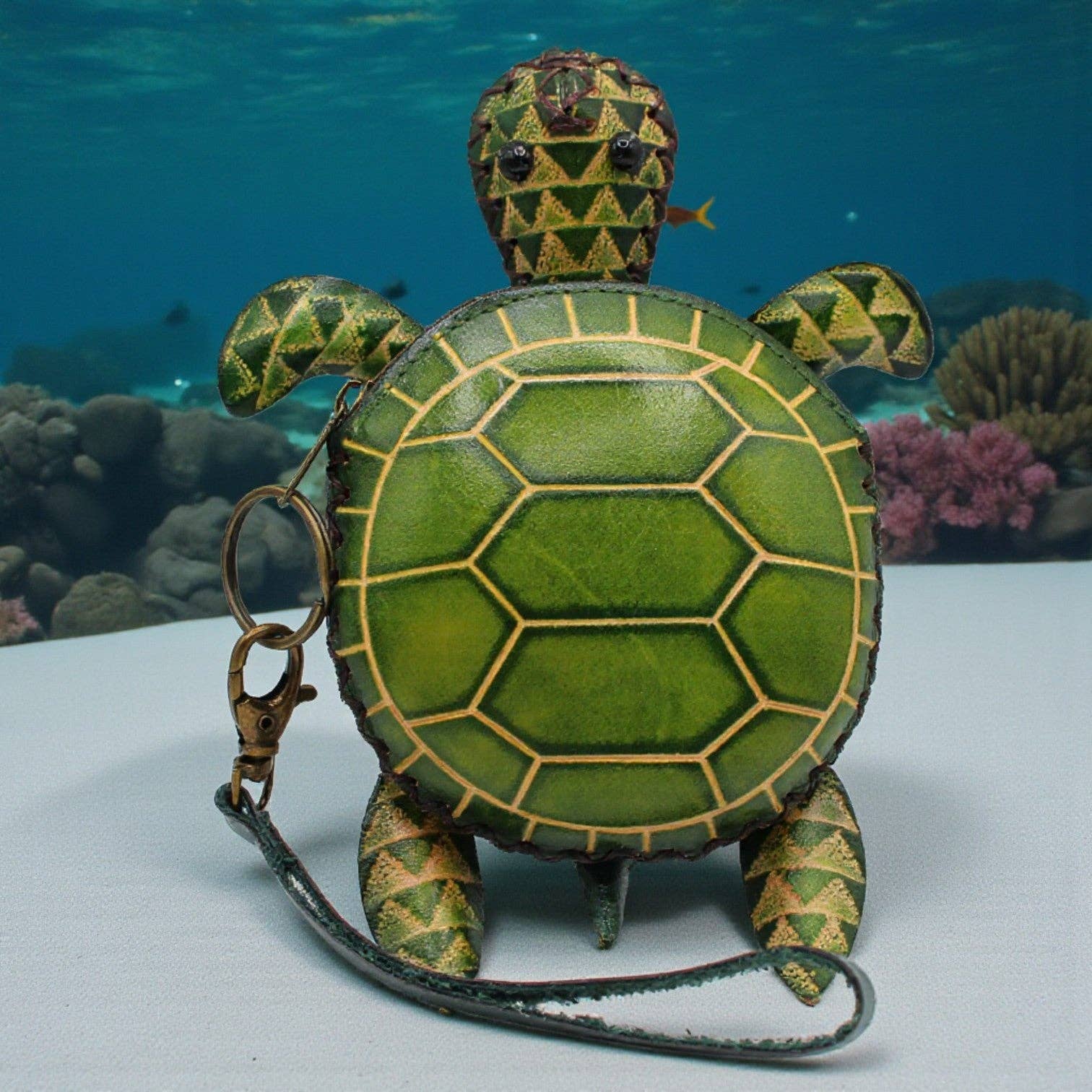 Sunflower Handmade leather inc - Wholesale Coin Purse - Women's - e615 leather green sea turtle wristlet coin purse wallet3