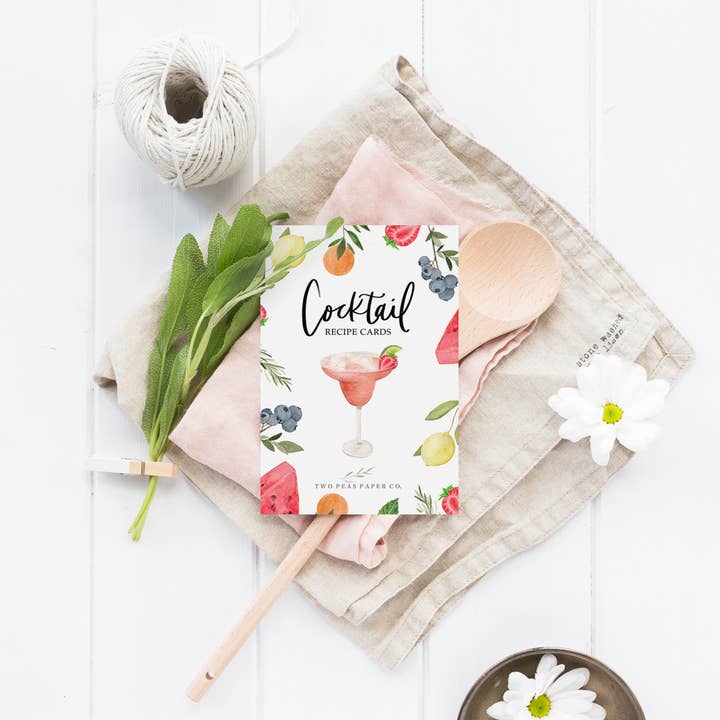 Cocktail Recipe Cards for wholesale by Two Peas Paper Co.